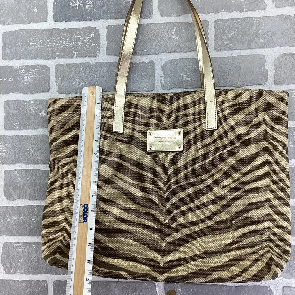 Michael Kors Gold Zebra Print  Tote‎ bag